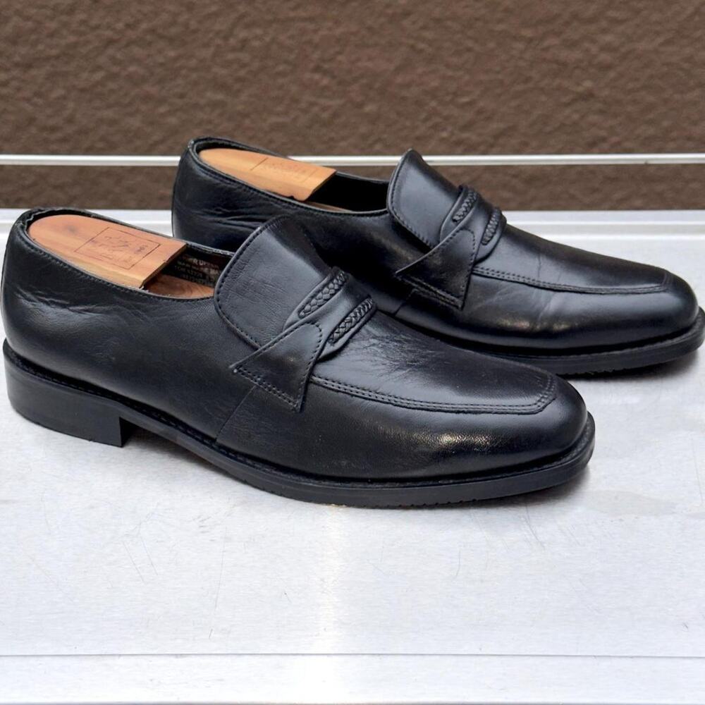 Giorgio Brutini Dayton Black Leather Loafers with Tassel - Size 8 D